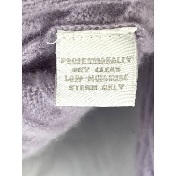 EASTER Charter Club 2-Ply Cashmere Lilac, Amethyst Turtleneck Sweater, Women's L - Picture 5 of 6